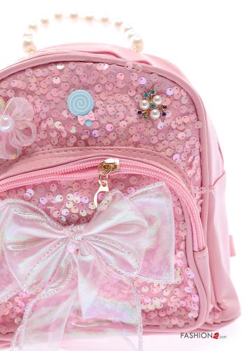 Zaino con fiocco con paillettes con zip - ph 4