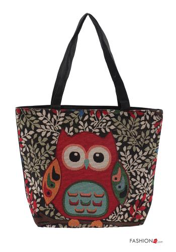 Shopper (Tote) Fantasia animali con zip - ph 1