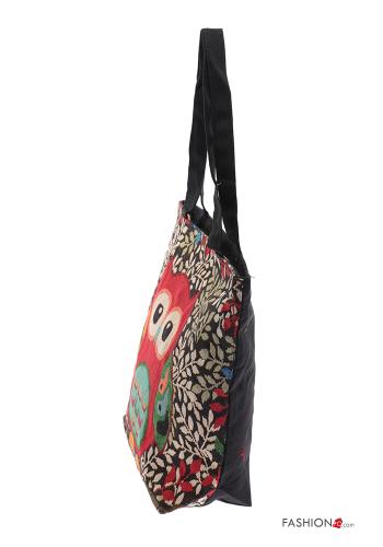 Shopper (Tote) Fantasia animali con zip - ph 2