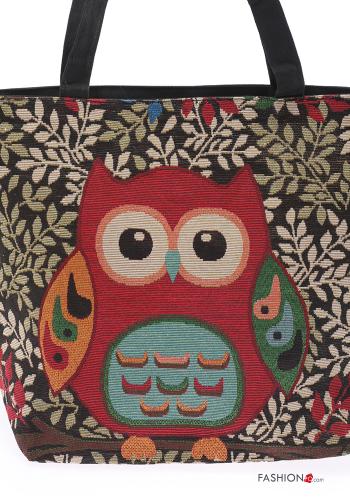 Shopper (Tote) Fantasia animali con zip - ph 4