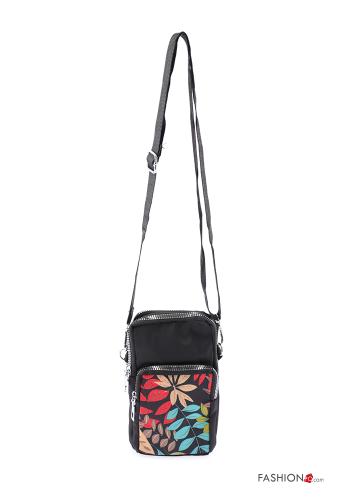 Patterned Mobile Phone Cover with zip with shoulder strap
