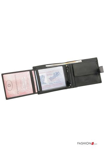 Carteira em Couro Genuíno unisex com botões - ph 4