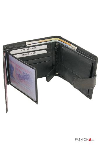 Carteira em Couro Genuíno unisex com botões - ph 6