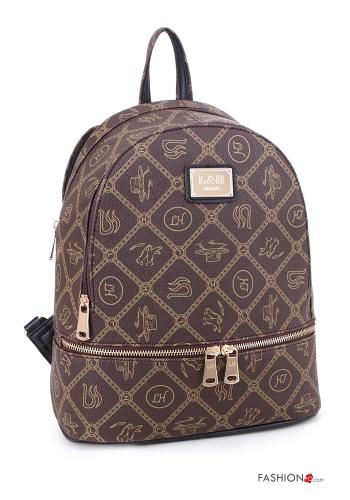 Zaino ecopelle Fantasia scritta con zip - ph 1