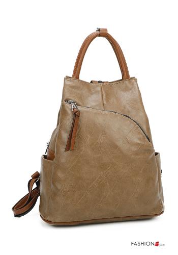 Zaino ecopelle multiuso con zip - ph 1