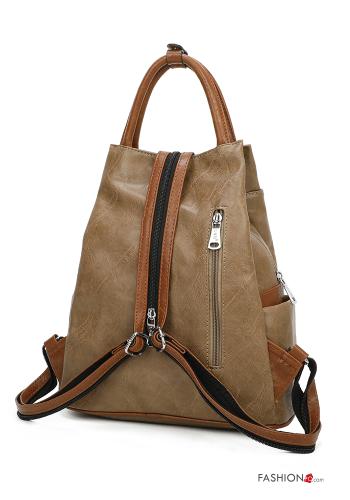 Zaino ecopelle multiuso con zip - ph 2