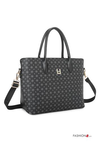 Patterned Handbag with zip with shoulder strap
