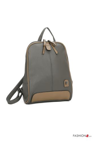 Sac à dos faux cuir avec fermeture éclair - ph 1