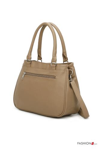 Kunstleder Tasche mit Reißverschluss mit Schultergurt - ph 2
