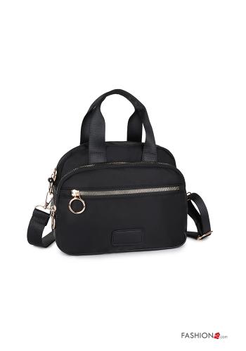 Handbag with zip with shoulder strap
