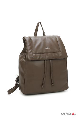 Mochila imitación de cuero con cremallera - ph 1