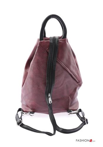 Mochila imitación de cuero con cremallera - ph 3