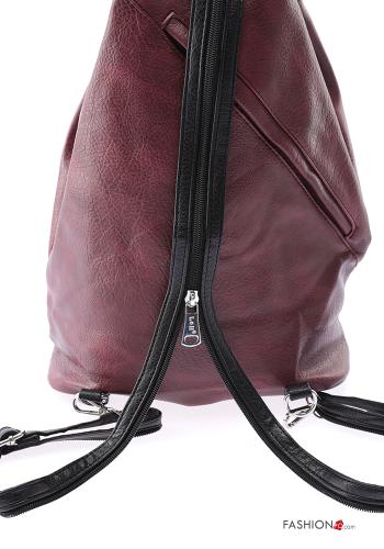 Mochila imitación de cuero con cremallera - ph 5