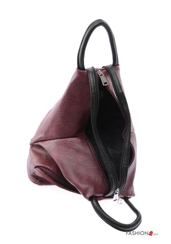 Mochila imitación de cuero con cremallera - ph 6