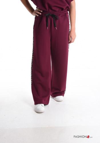 Pantalon de jogging wide leg Imprimé animalier avec élastique - ph 1