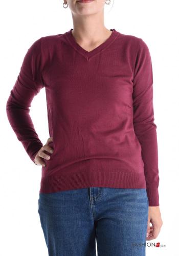long sleeve Sweater with v-neck - ph 1