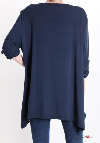 Bedrucktes Muster Langarmshirt mit Pailletten - ph 2
