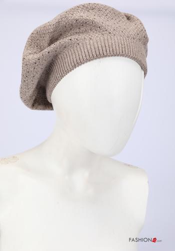 Wool Mix Hat with rhinestones - ph 1