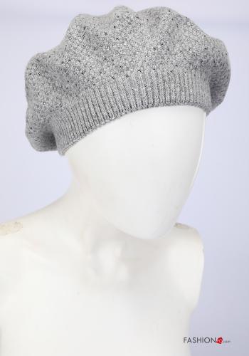 Wool Mix Hat with rhinestones - ph 3