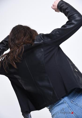 Veste en Cuir Véritable avec fermeture éclair - ph 2