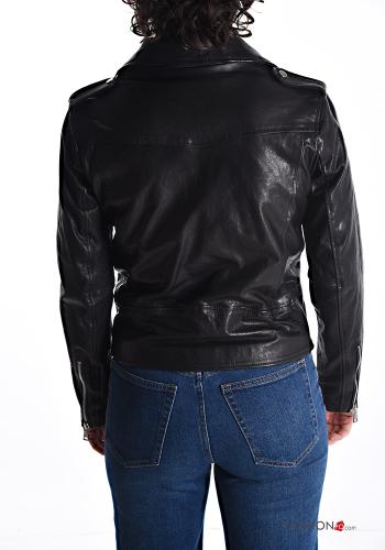 Chiodo in Vera pelle con zip con fodera - ph 2