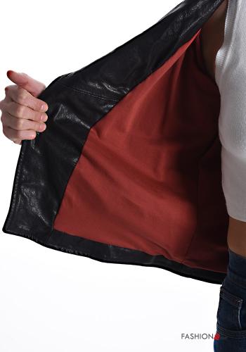 Chiodo in Vera pelle con zip con fodera - ph 6