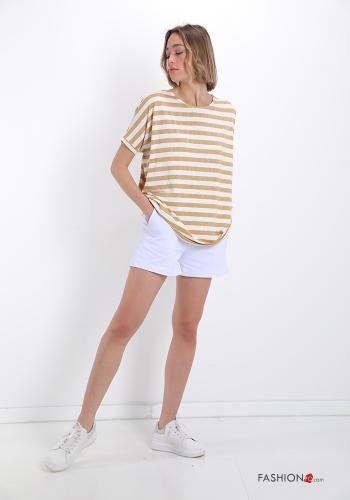 T-shirt lurex às riscas - ph 5
