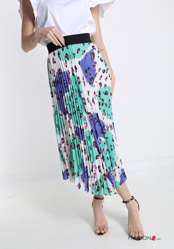 Skirt  pleated midi Animal print - ph 1