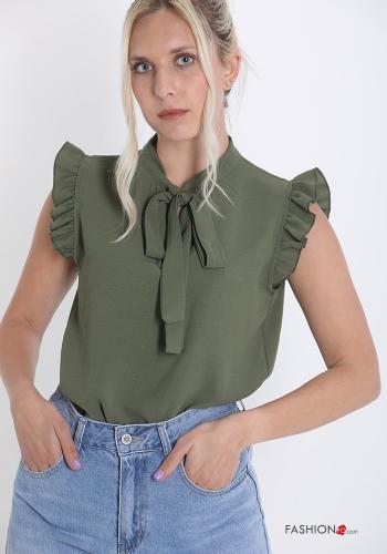 Blusa  con balze con fiocco - ph 1