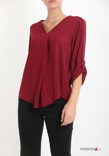 Blusa gola V manga três quartos - ph 1