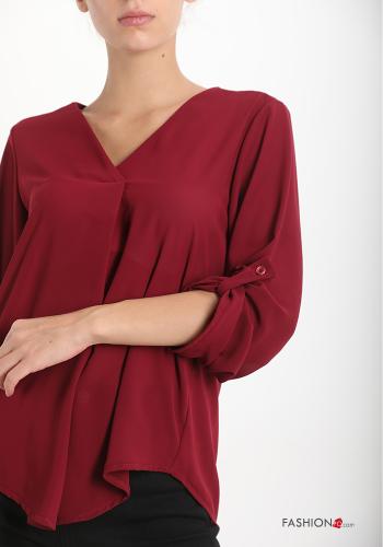 Blusa gola V manga três quartos - ph 4