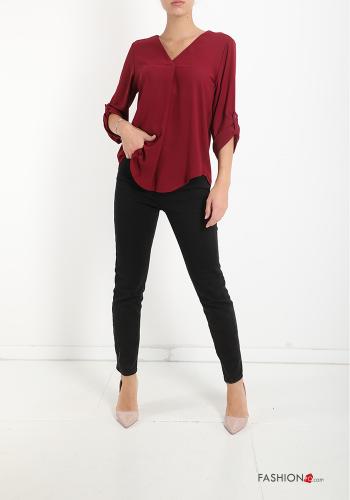 Blusa gola V manga três quartos - ph 5