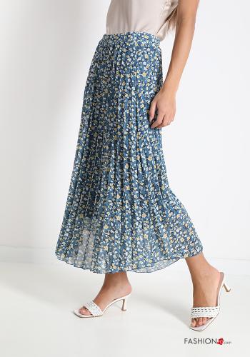 Skirt  pleated midi Floral print - ph 3