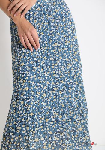 Skirt  pleated midi Floral print - ph 4
