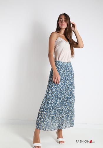 Skirt  pleated midi Floral print - ph 5