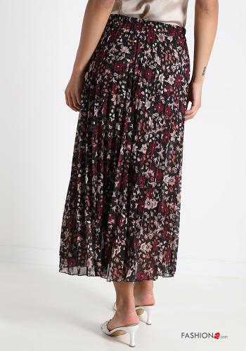 Skirt  pleated midi Floral print - ph 2