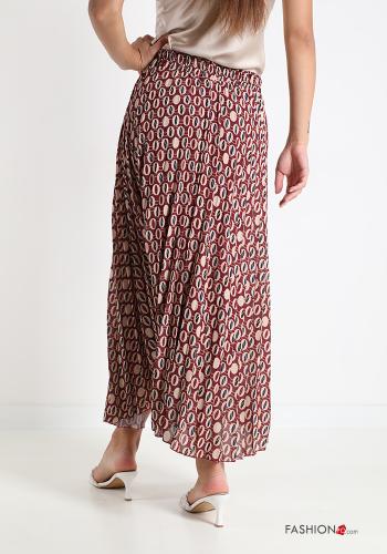 Falda  plisado midi Estampado Geométrico - ph 2