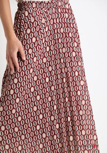Falda  plisado midi Estampado Geométrico - ph 4