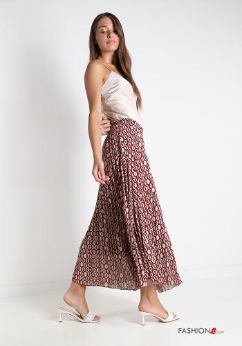 Falda  plisado midi Estampado Geométrico - ph 5