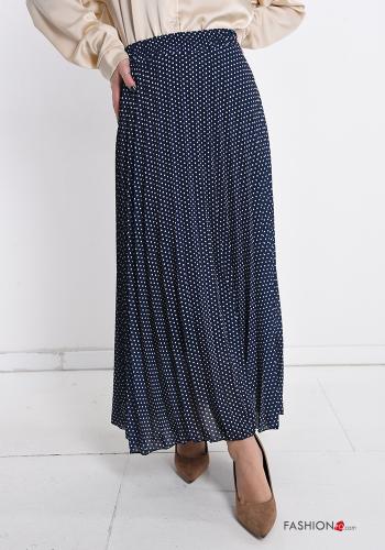 Falda con plisado Longuette Estampado de lunares - ph 1