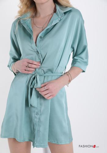 Satin Blusenkleid mit Band - ph 4