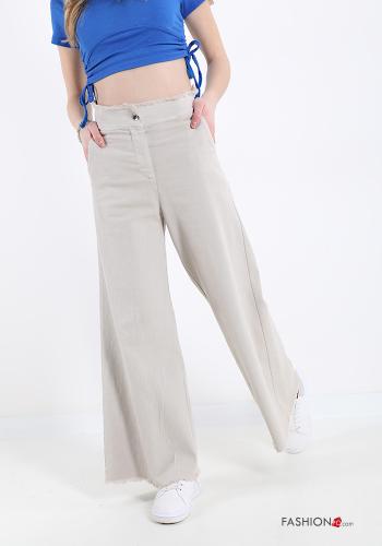Trousers in Cotton  with pockets - ph 1
