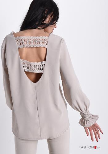 Bluse  Spitze V-Ausschnitt - ph 1