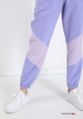 Pantalone sportivo  con tasche Fantasia pied de poule - ph 4