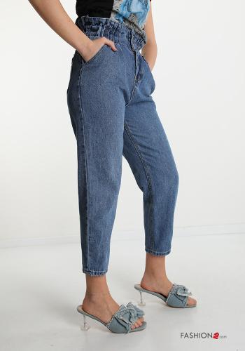 Jeans aus Baumwolle  mit Knöpfen mit Taschen - ph 3