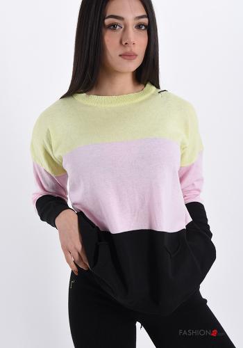 Strickpullover aus Baumwolle Gestreiftes Muster - ph 1