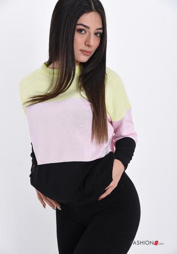 Strickpullover aus Baumwolle Gestreiftes Muster - ph 3