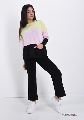 Strickpullover aus Baumwolle Gestreiftes Muster - ph 5