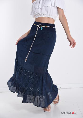 Gonna in Cotone  con balze con cintura longuette - ph 1