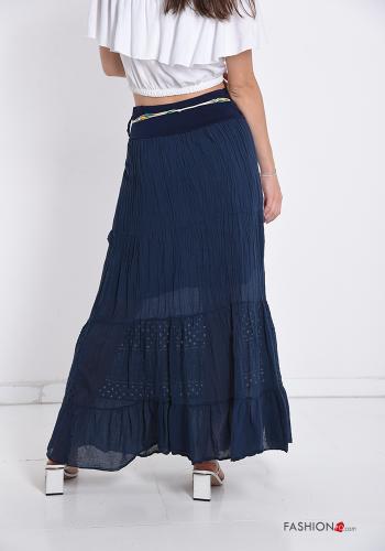 Gonna in Cotone  con balze con cintura longuette - ph 2